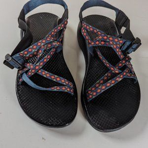 Basically New - CHACO ZX1 Classic Burst Blue Hiking Sandals-  Size 8